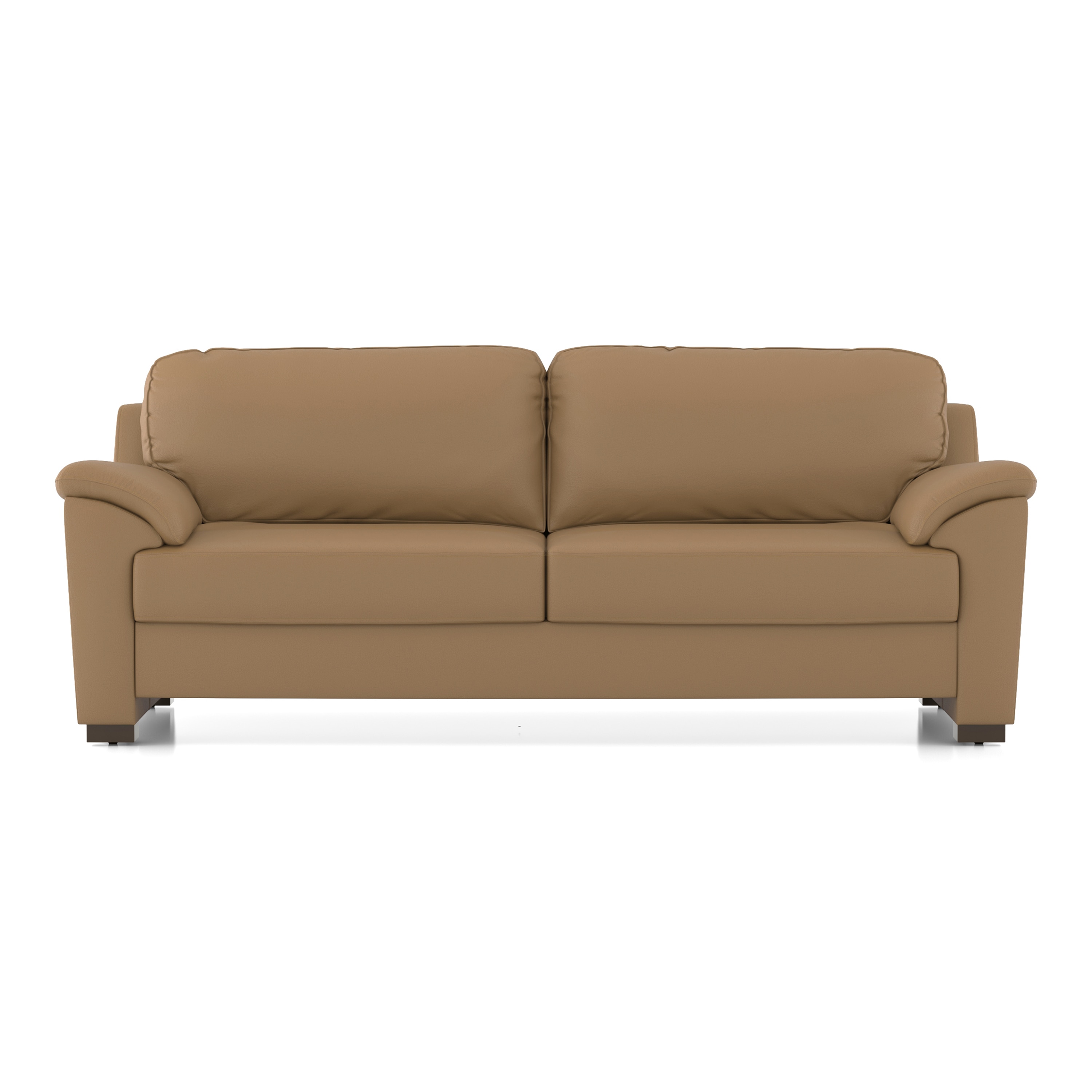 Farina 3 Seater Premium Italian Leather Sofa In Ecru