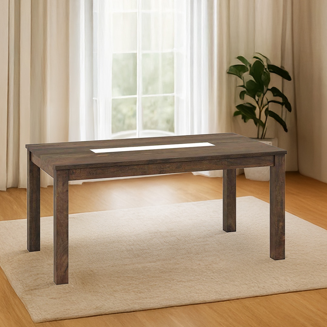 Brighton XL 6 Seater Dining Table In Danish Walnut Finish