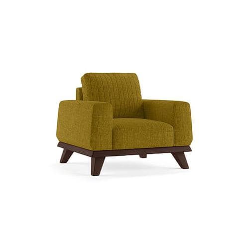 Granada Premium 1 Seater Fabric Sofa in Olive Green Colour