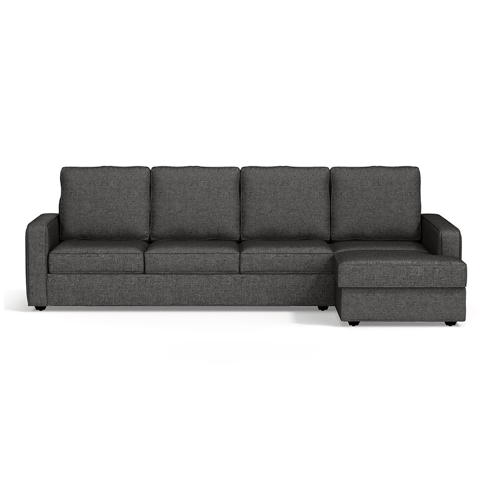 Apollo Compact Sofa (Colour : Steel, Cushion : Hard, Back Type : High Back, Seating Capacity : Right Aligned 3 Seater + Right Aligned Chaise)