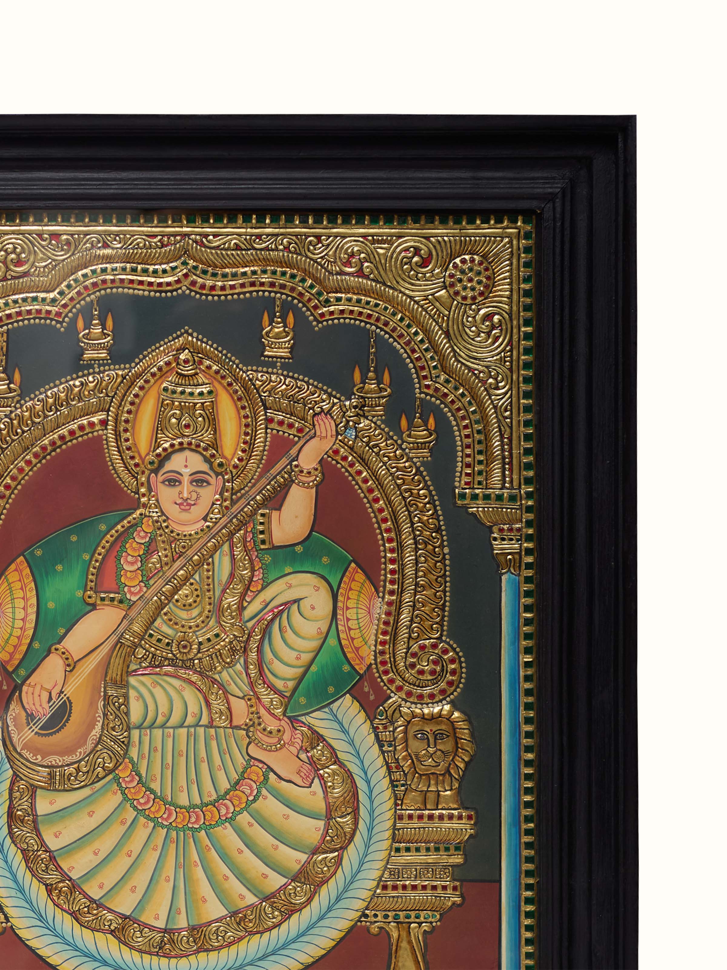 Saraswathi Thanjavur Antique Painting