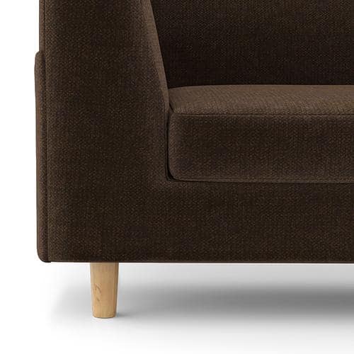 Rubik Premium 3 Seater Fabric Sofa in Dark Earth Colour