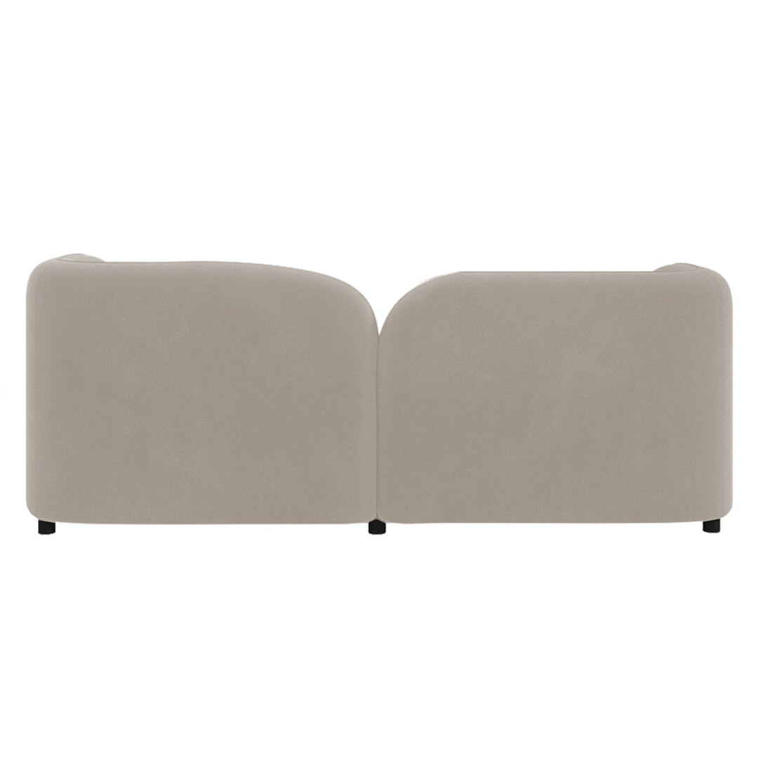 Homro Velvet 2 Seater Sofa in Cream Colour