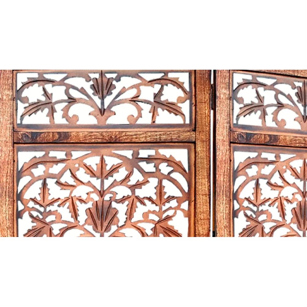 Jolanta Solid Wood 4 Panel Room Divider