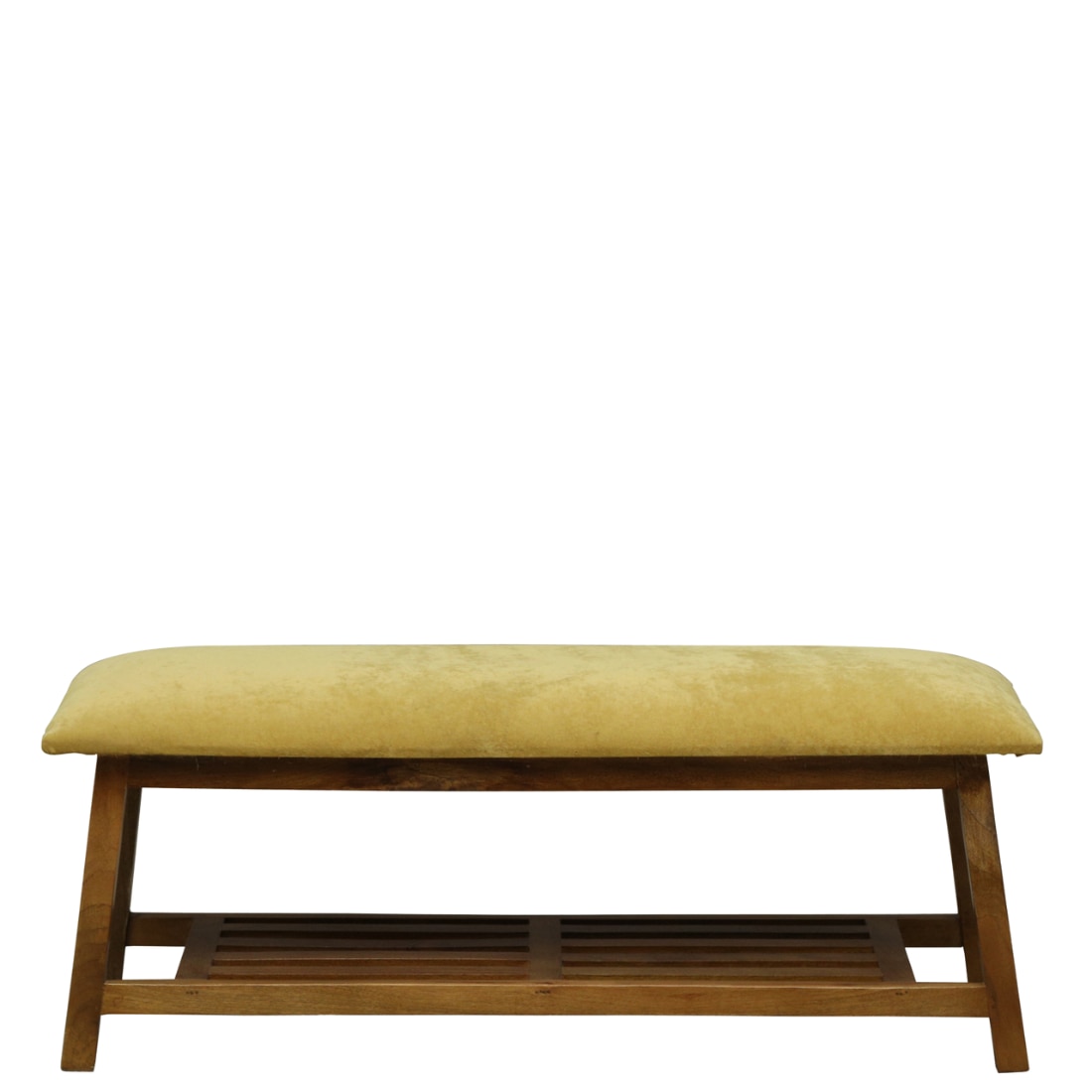 Tvedestrand Solid Wood Shoe Rack with Seating in Walnut Brown finish