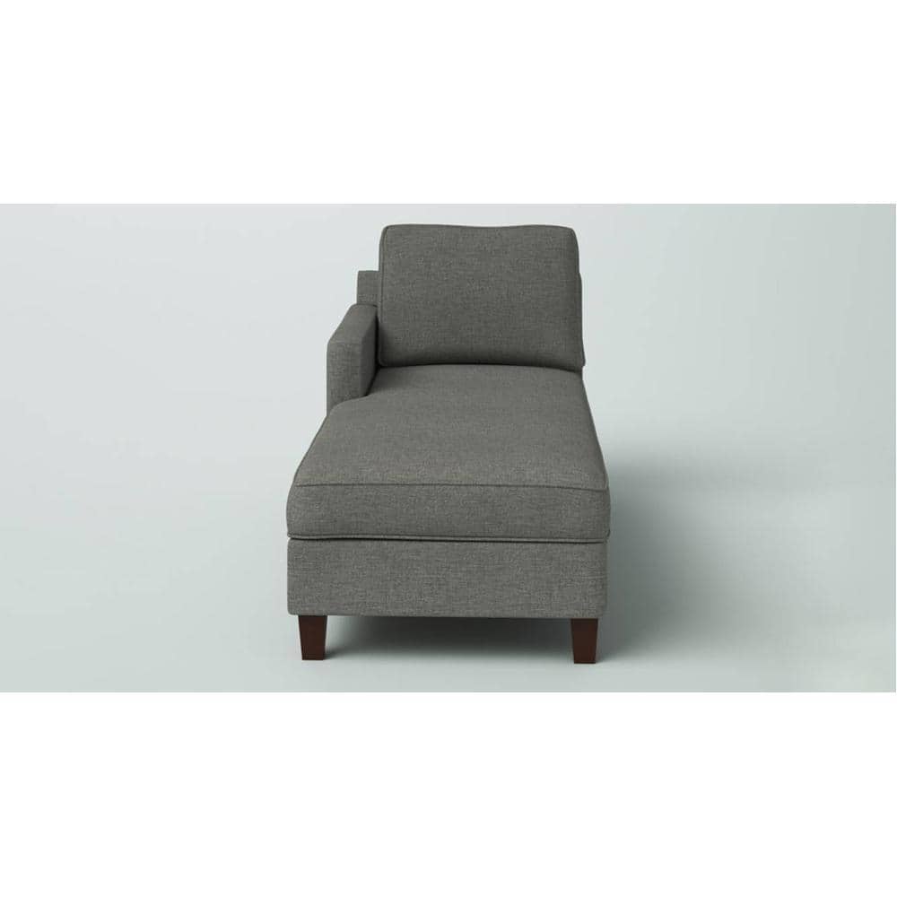 Alba Fabric Chaise Launger in Dark Grey Colour