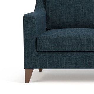 Abbey 1 Seater Fabric Sofa in Indigo Blue Colour