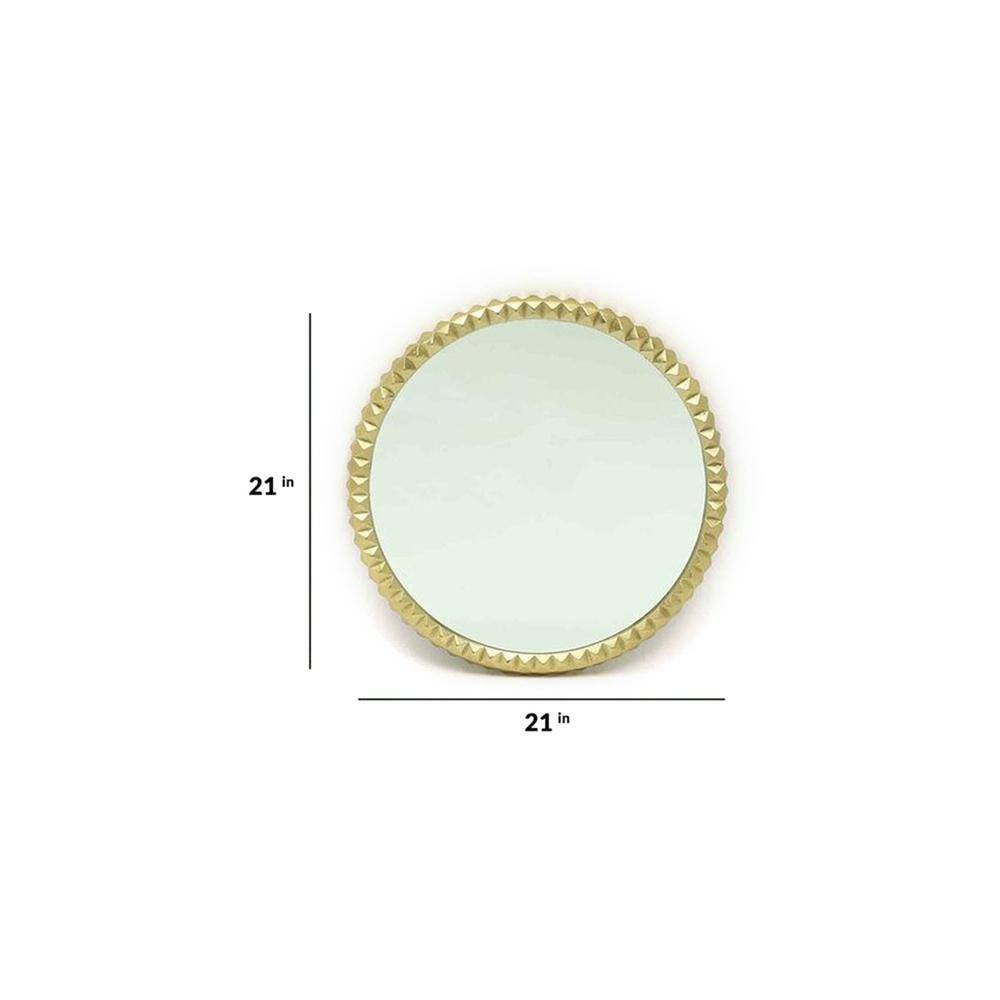 Gleaming Gold Stainless Steel Wall Mirror in gold color