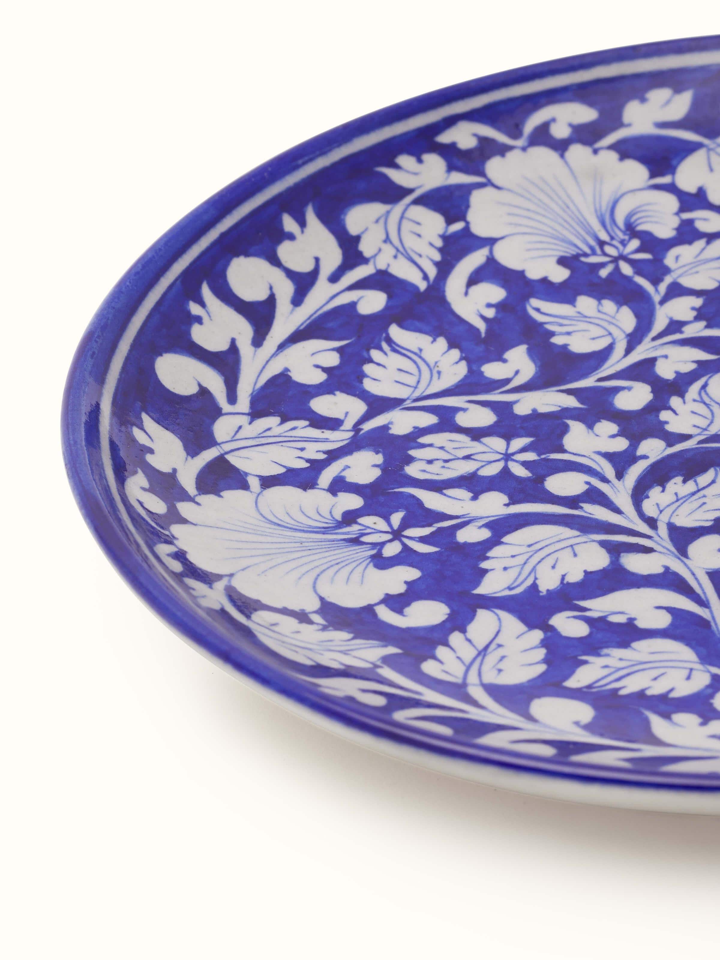 Blue Pottery Ceramic Decorative Plate