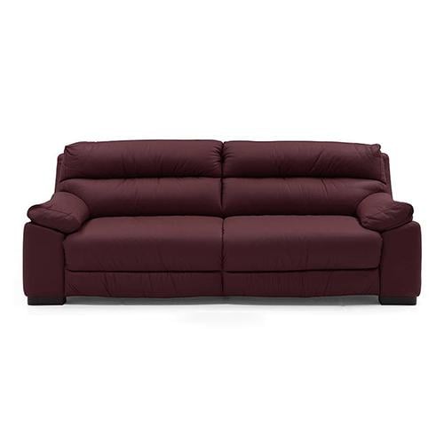 Thiene 3 Seater Leather Sofa in Wine Colour