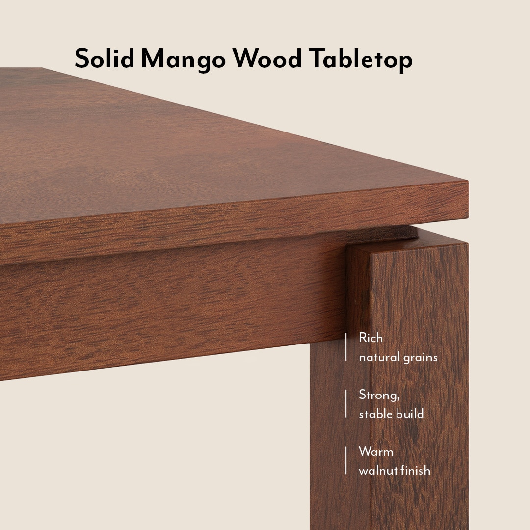 Atlas Solid Wood 4 Seater Dining Table With Meryl Lounge Chairs