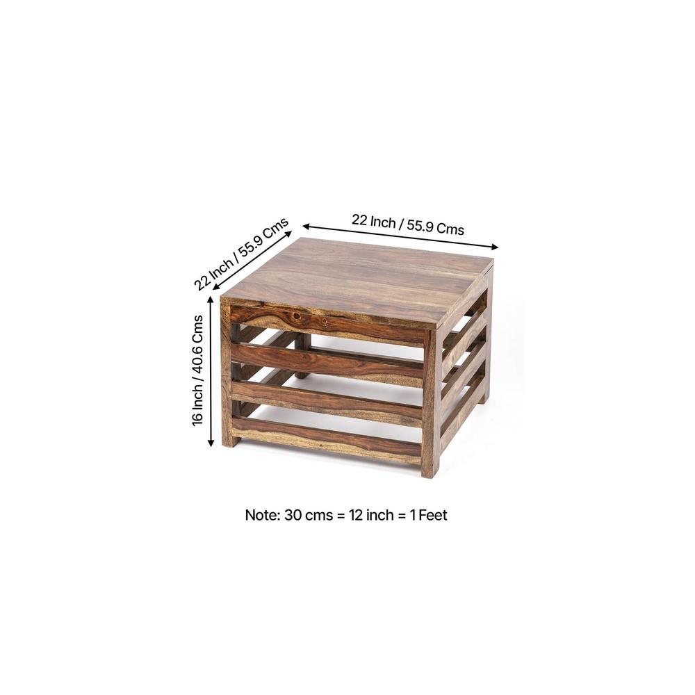 Montreal Sheesham Wood Coffee Table In Teak Finish