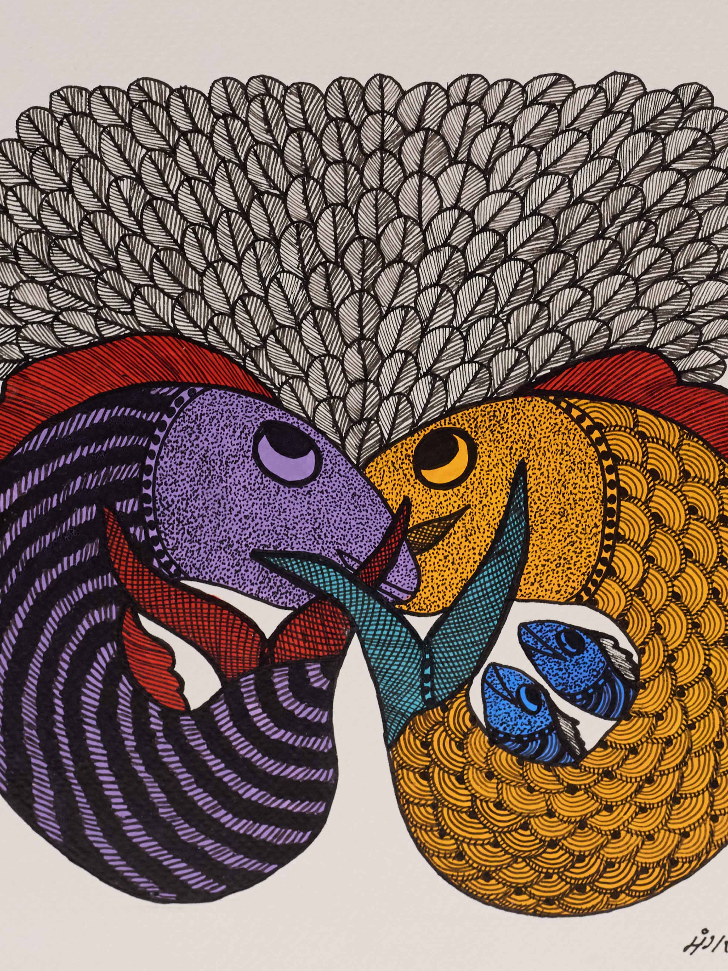 Whispers Beneath Gond Art