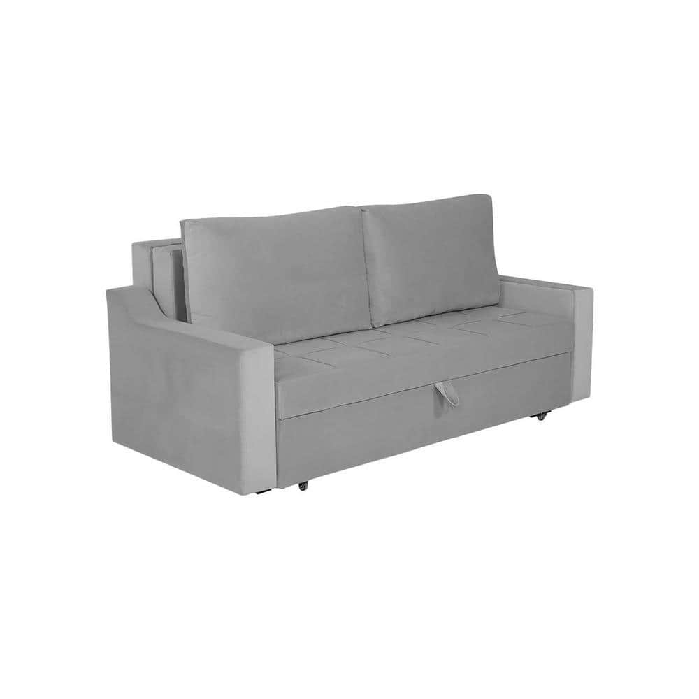 Step 3 Pull Out Sofa Cum Bed In Grey Colour