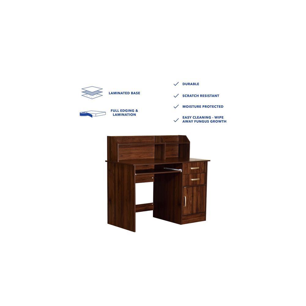 Shamon Study Table in Columbia Walnut Finish