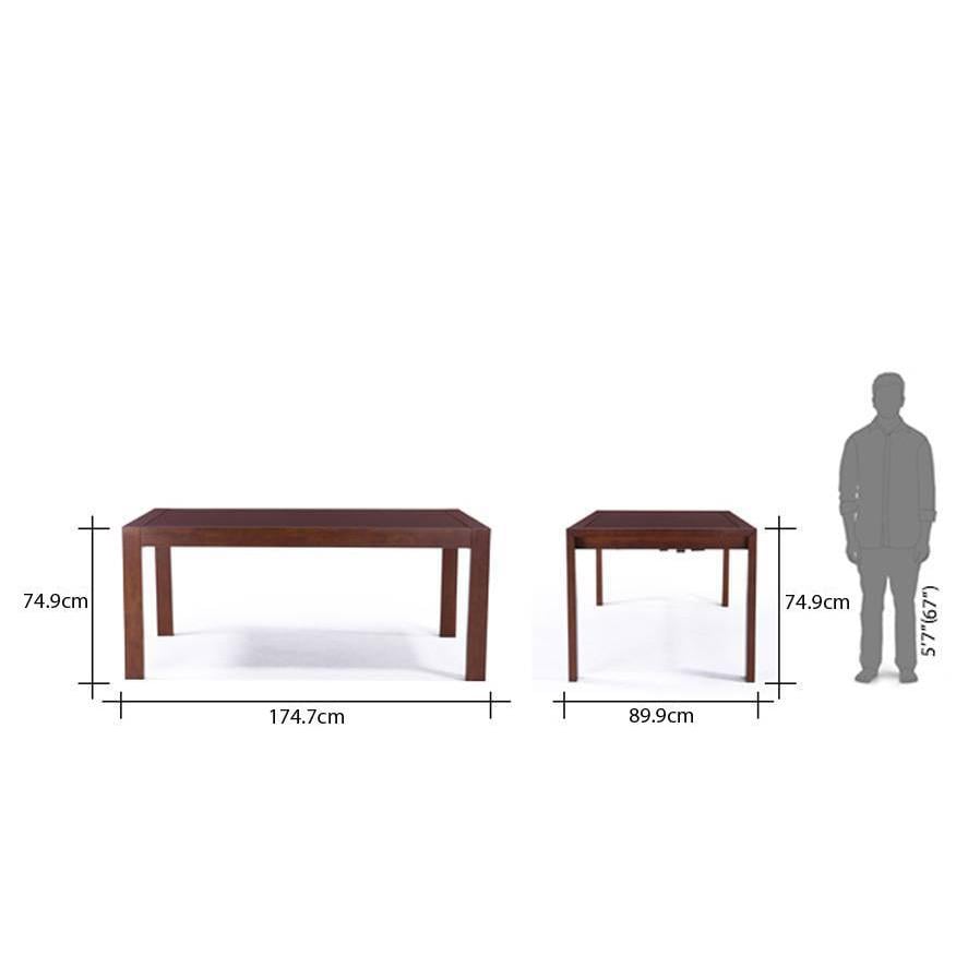 Vanalen Glass 6 To 8 Seater Dining Table In Dark Walnut Finish