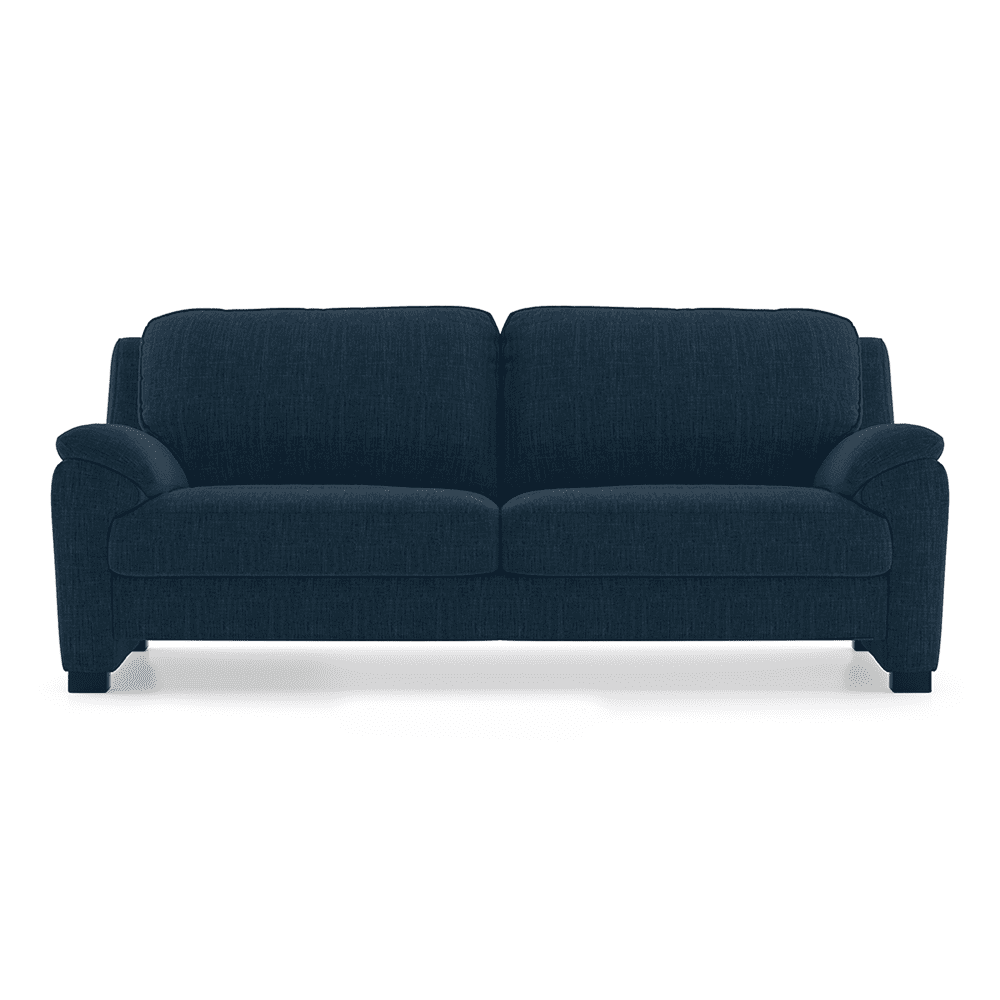 Farina Premium 3 Seater Fabric Sofa in Indigo Blue Colour