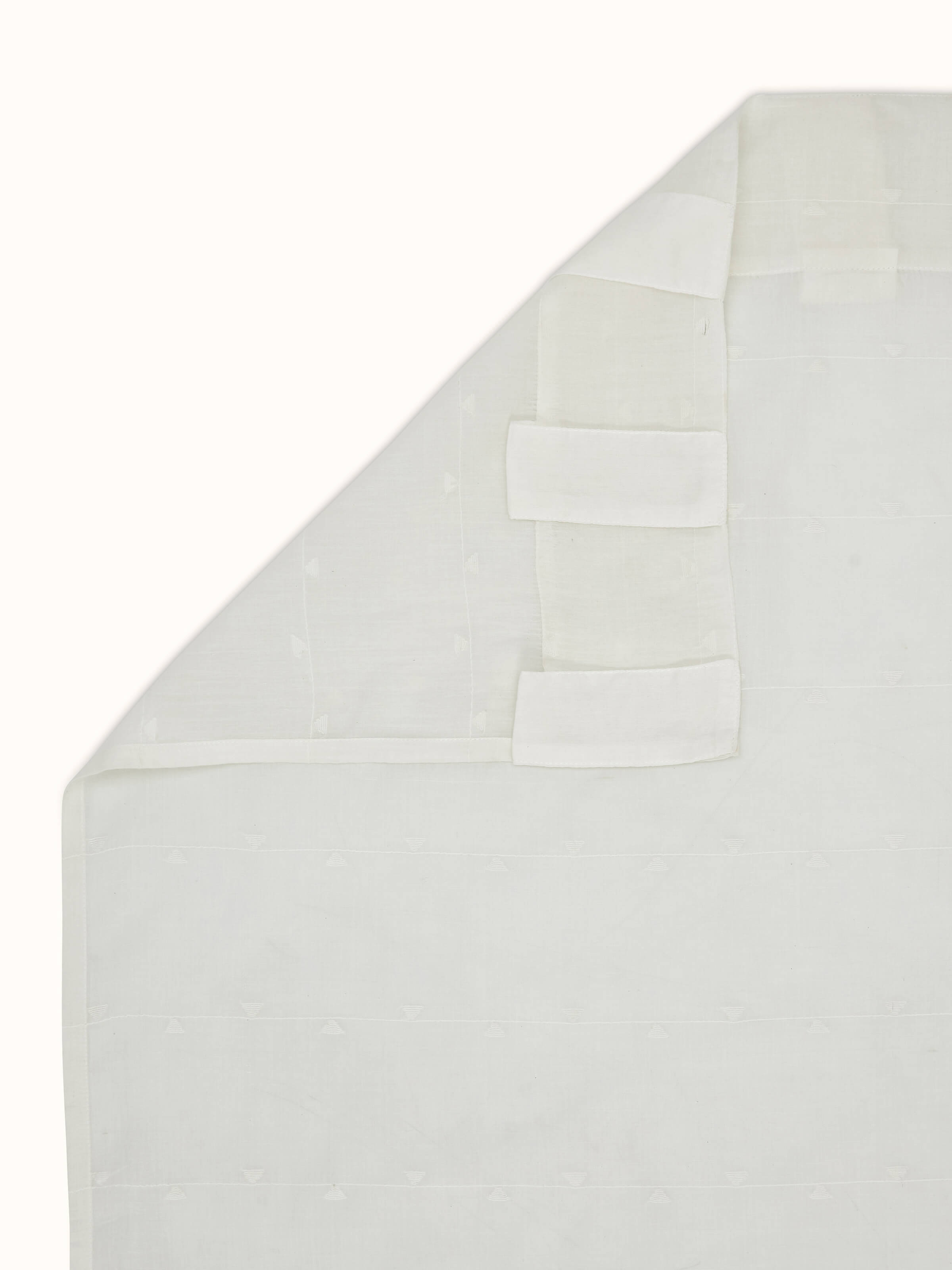 Kalpanama White Woven Buti Handloom Cotton Curtain (9 Ft)