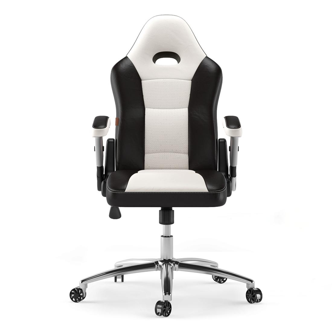 Mika Leatherette Study Chair in White Colour