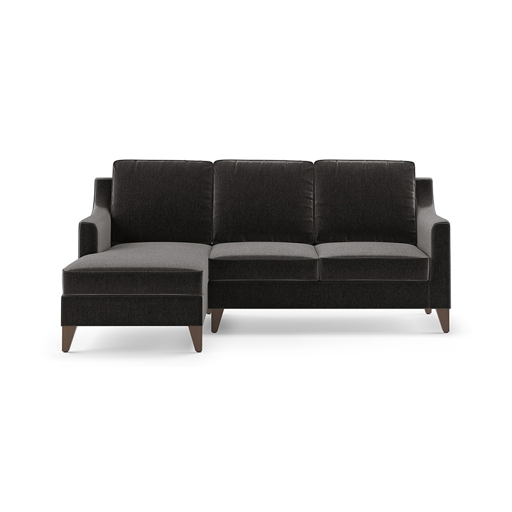 Abbey Sectional Sofa (Colour : Pebble Grey, Cushion : Hard, Seater : Left Aligned 2 Seater + Left Aligned Chaise) - Urban Ladder