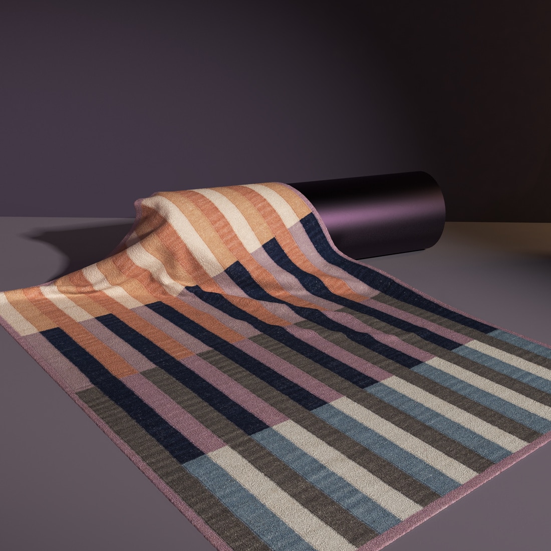 Jaipur Rugs Soft Chevron Wool Dhurrie Rug Blue 8x10 ft - Jaipur Rugs