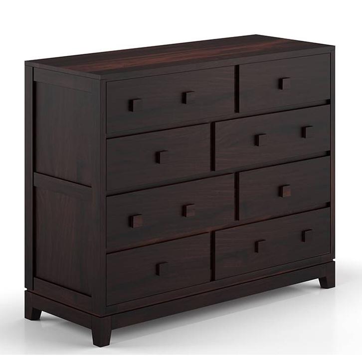 Magellan 8 Solid Wood Chest of 8 Drawers in Mahogany Finish