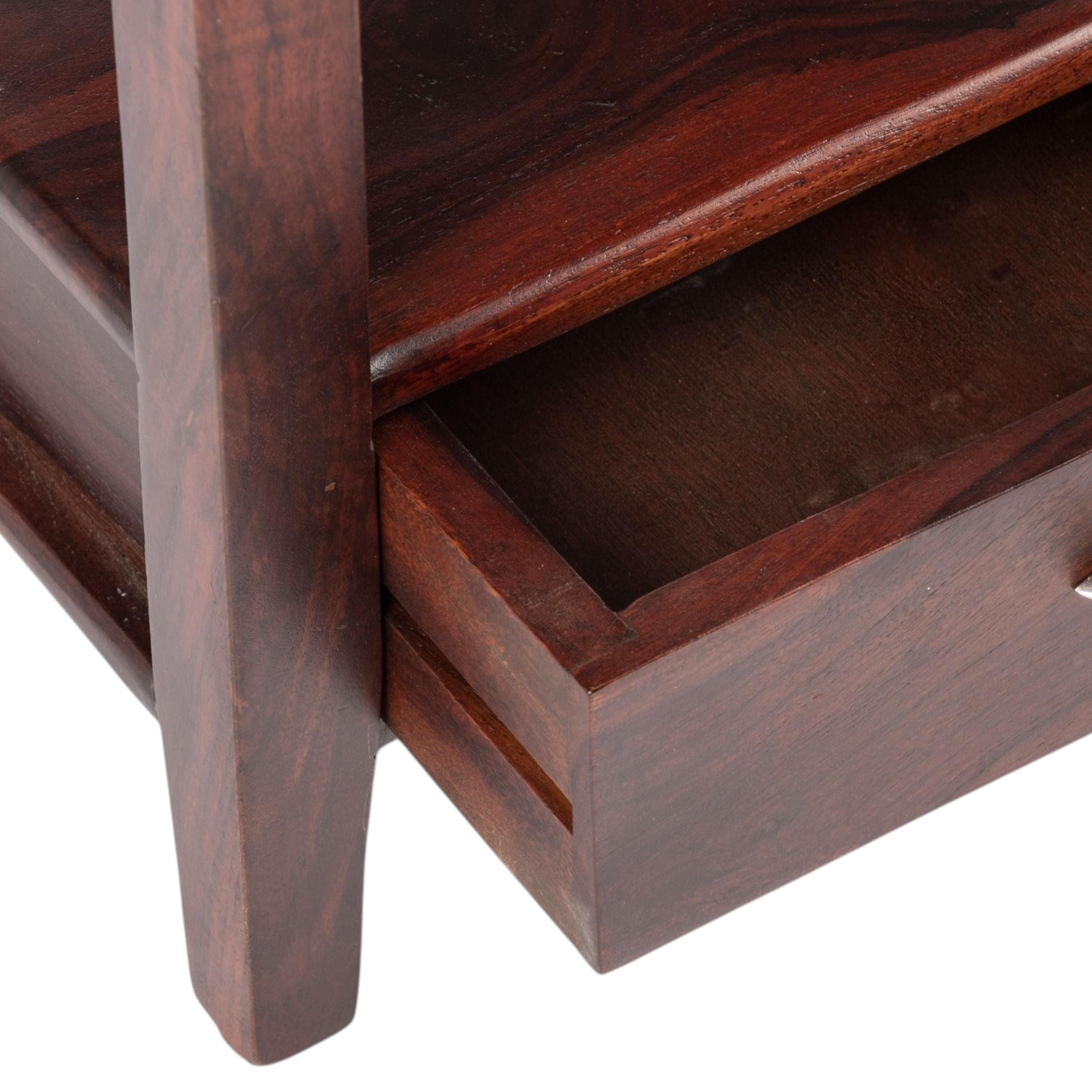 Kassel Bedside Table - Walnut Finish