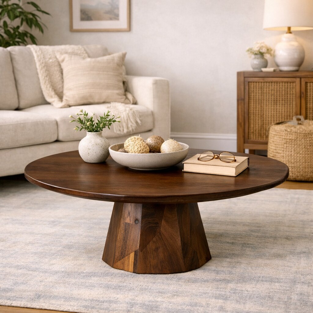 woodenmood Tiffey Solid Wood Coffee Table In Dark Brown Finish-picture-17