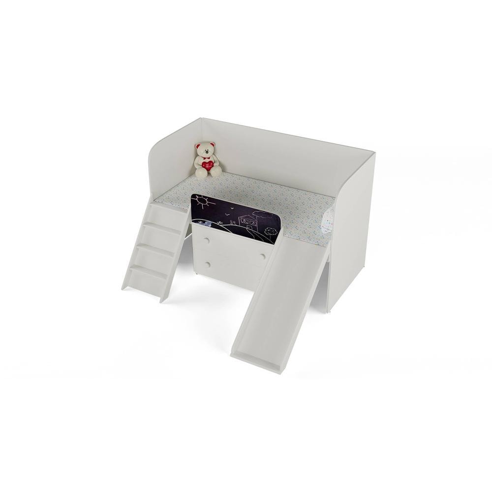 Playdate Engineered Wood Box Storage Bed in White Colour