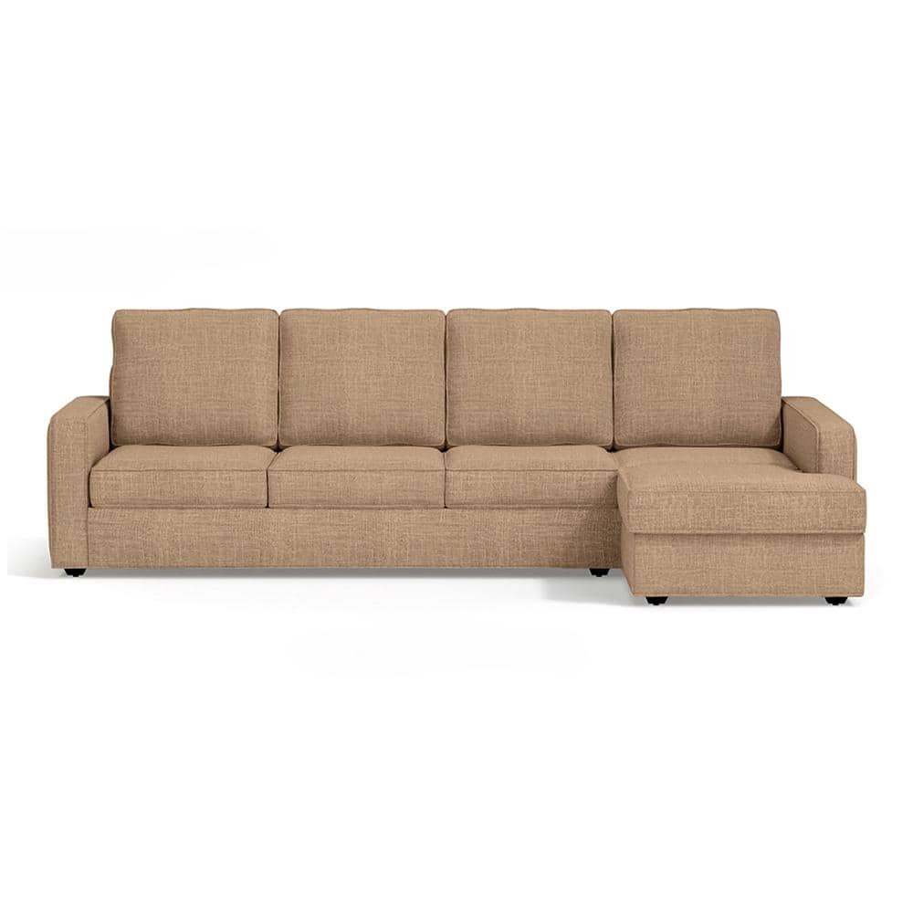 Apollo Compact Sofa (Colour : Sandshell Beige, Cushion : Hard, Back Type : High Back, Seating Capacity : Right Aligned 3 Seater + Right Aligned Chaise)