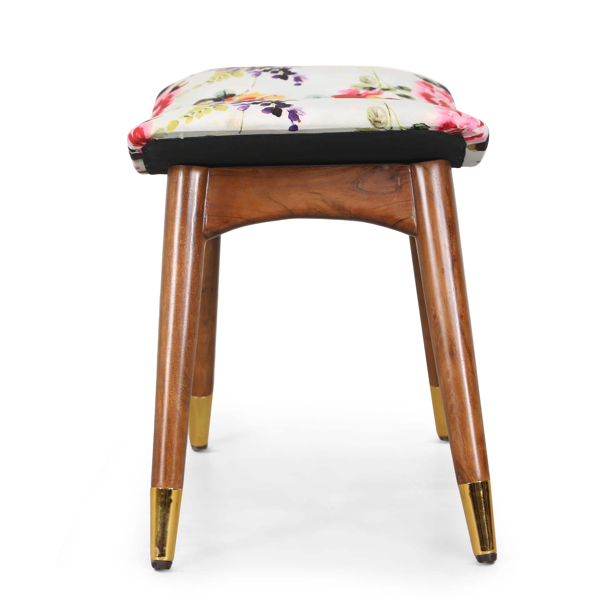 Zuno Multicolor Floral Print Seating Stool
