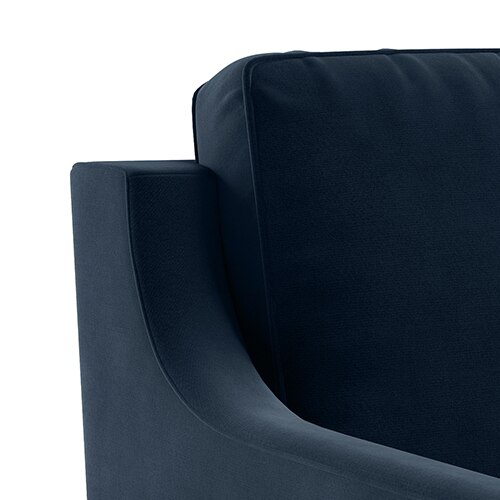 Abbey Sectional Sofa (Colour : Sea Port Blue Velvet, Cushion : Hard, Seater : Left Aligned 3 Seater + Left Aligned Chaise)