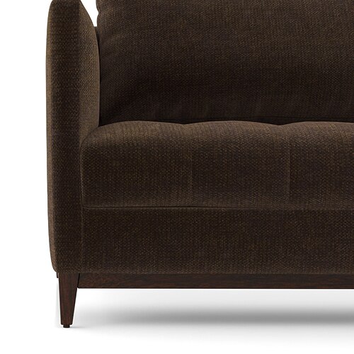 Florence Premium 1 Seater Fabric Sofa in Dark Earth Colour