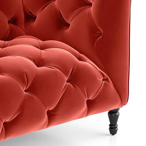 Henrietta 3 Seater Fabric Sofa (Tuscan Red)