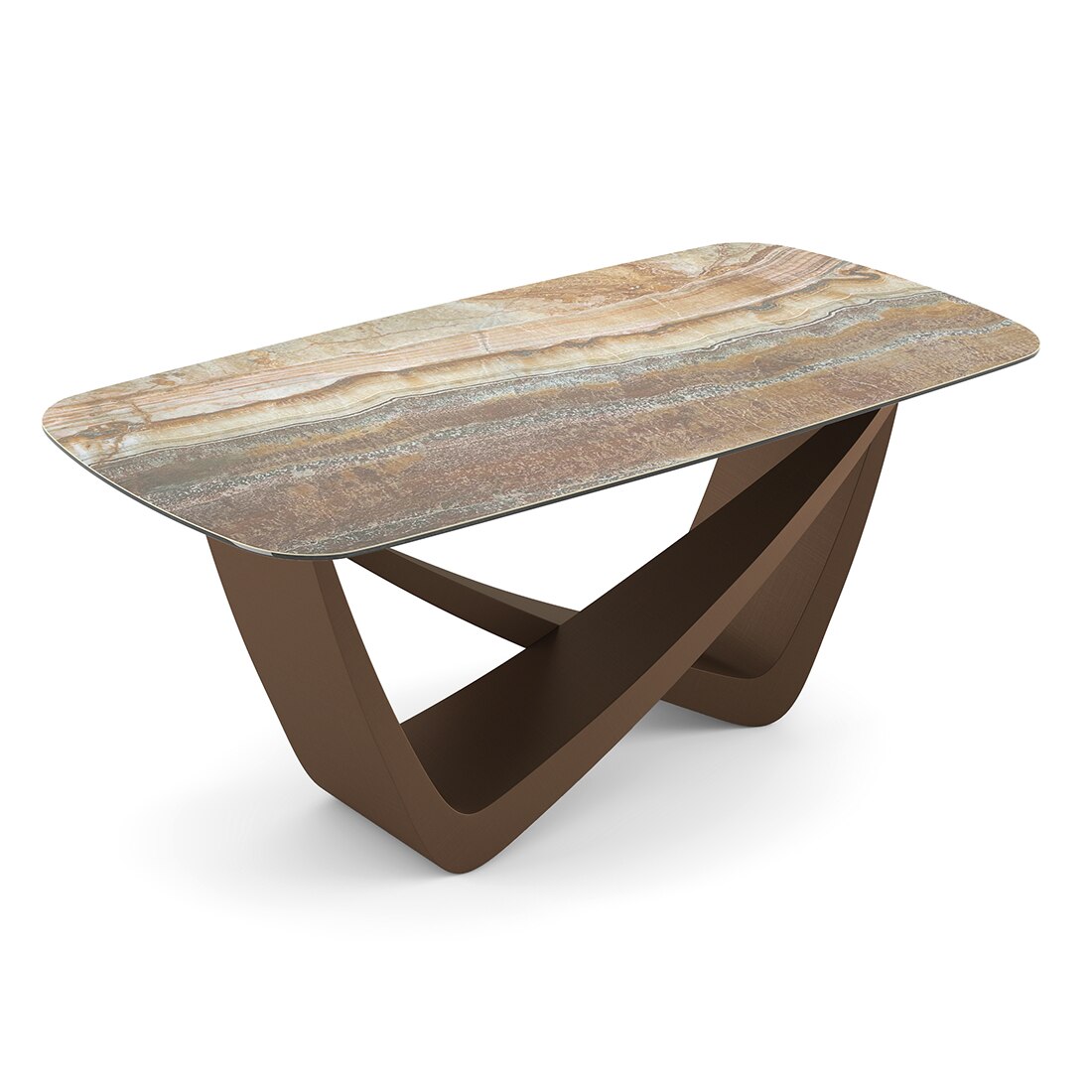 Paloma Engineered Wood 6 Seater Dining Table With Anderson Dining Chairs in Tan Leatherette Colour