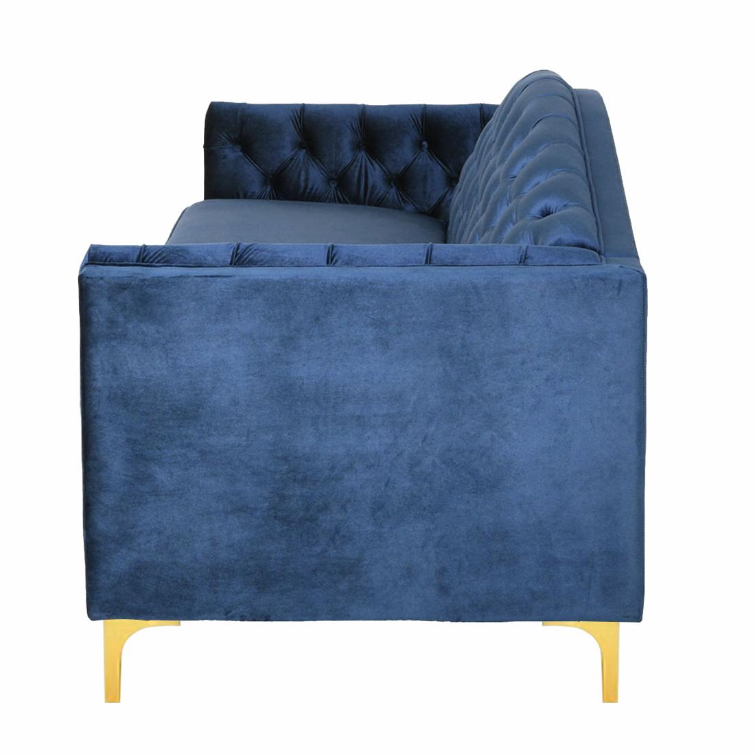 Elden Fabric Sofa (Navy Blue)