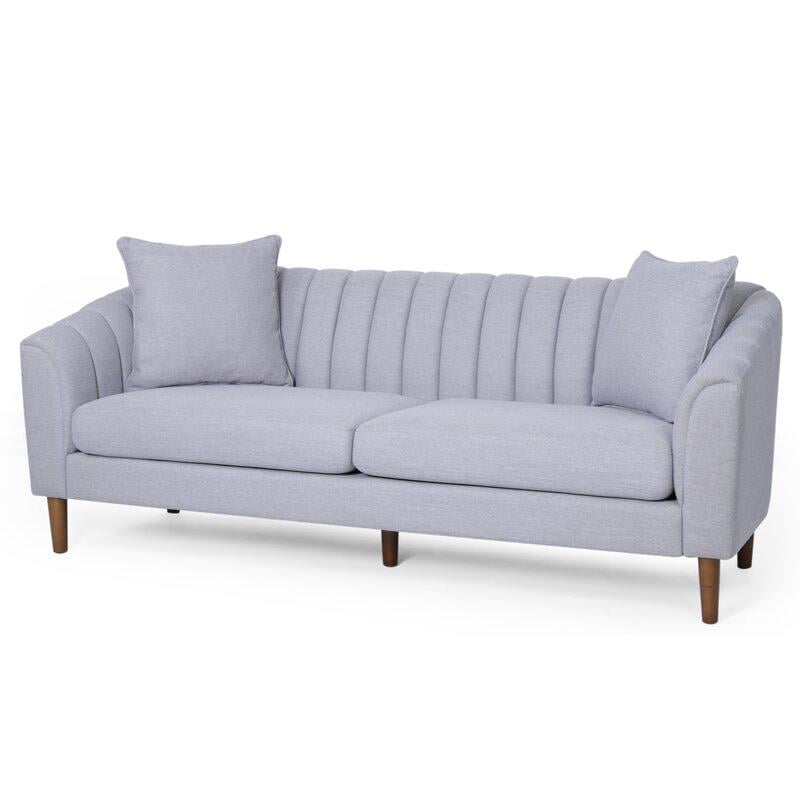 Mid Century Fabric Sofa (Grey)