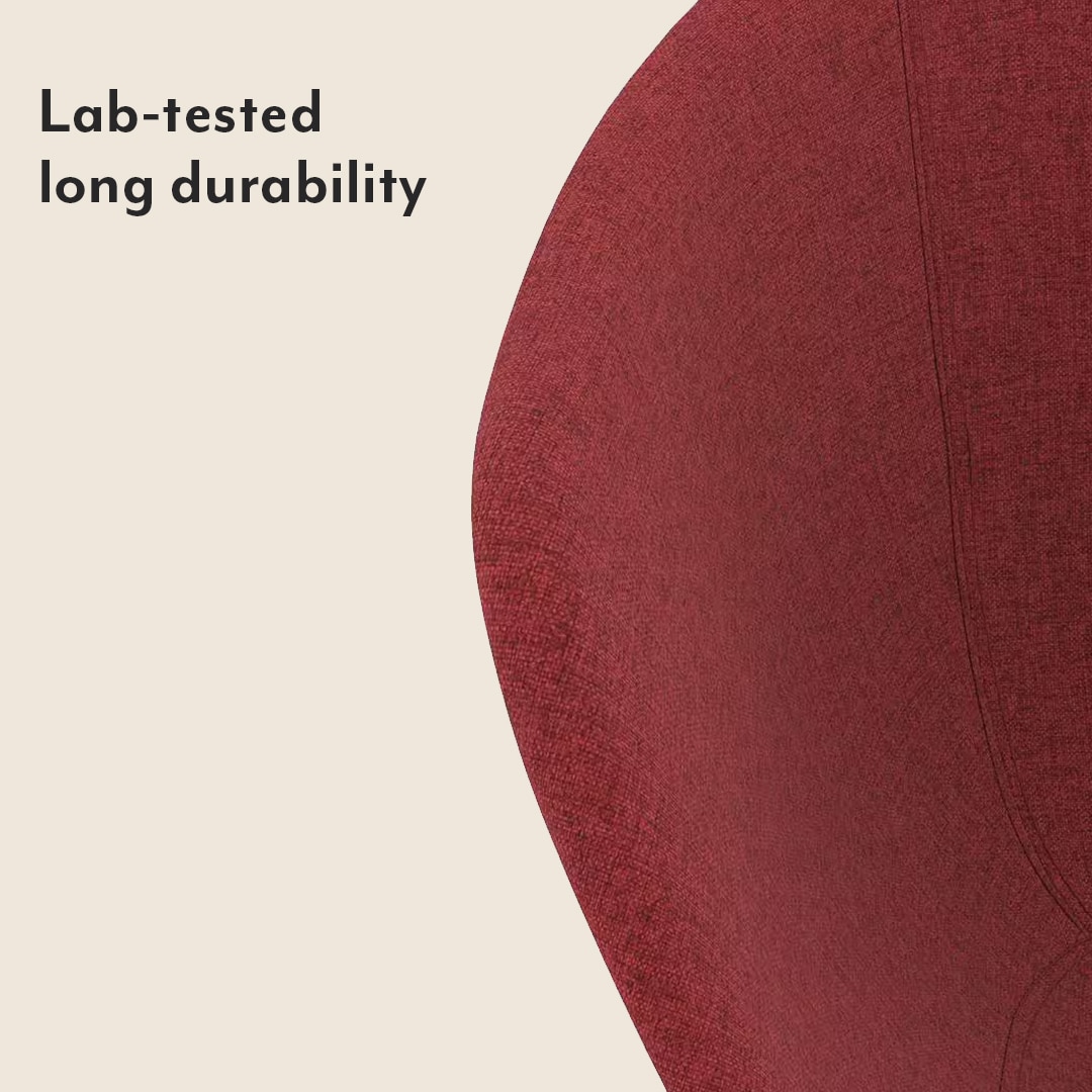 Poulain Fabric Accent Chair In Red Colour