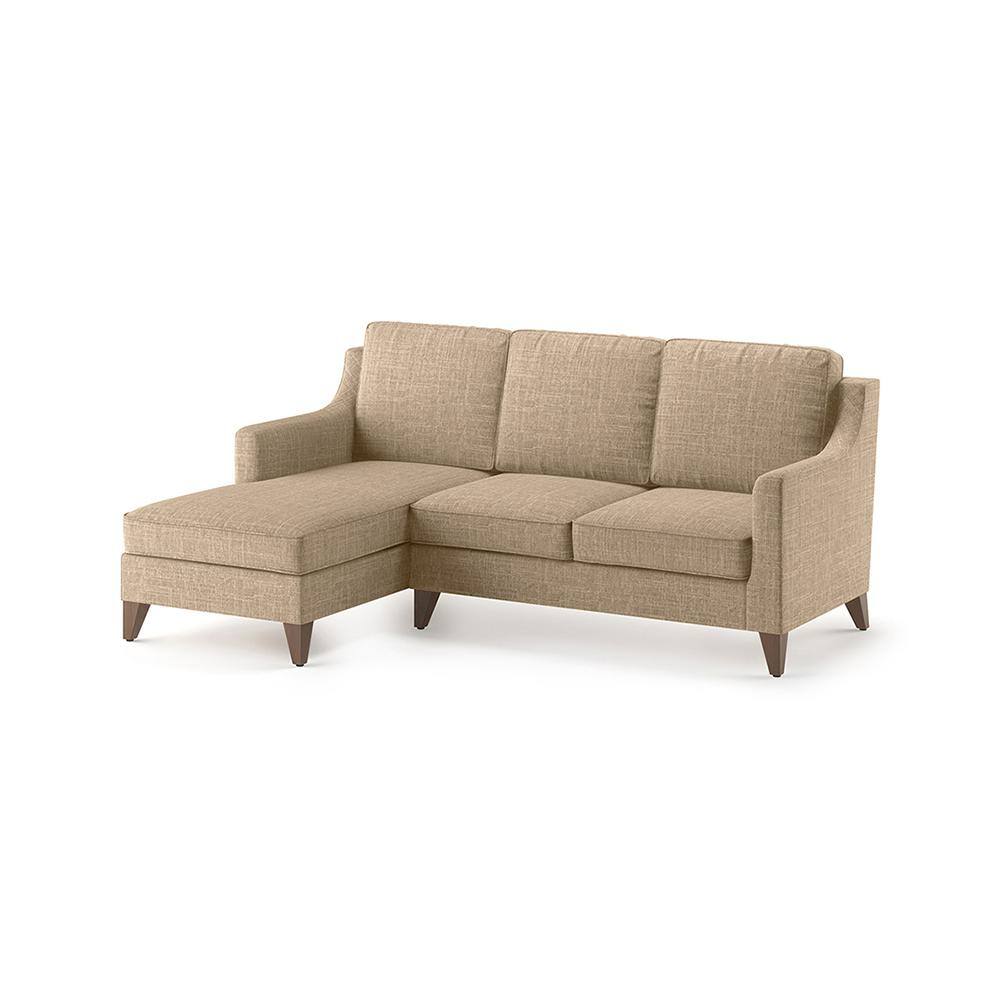 Abbey Sectional Sofa (Colour : Sandshell Beige, Cushion : Hard, Seater : Left Aligned 2 Seater + Left Aligned Chaise)