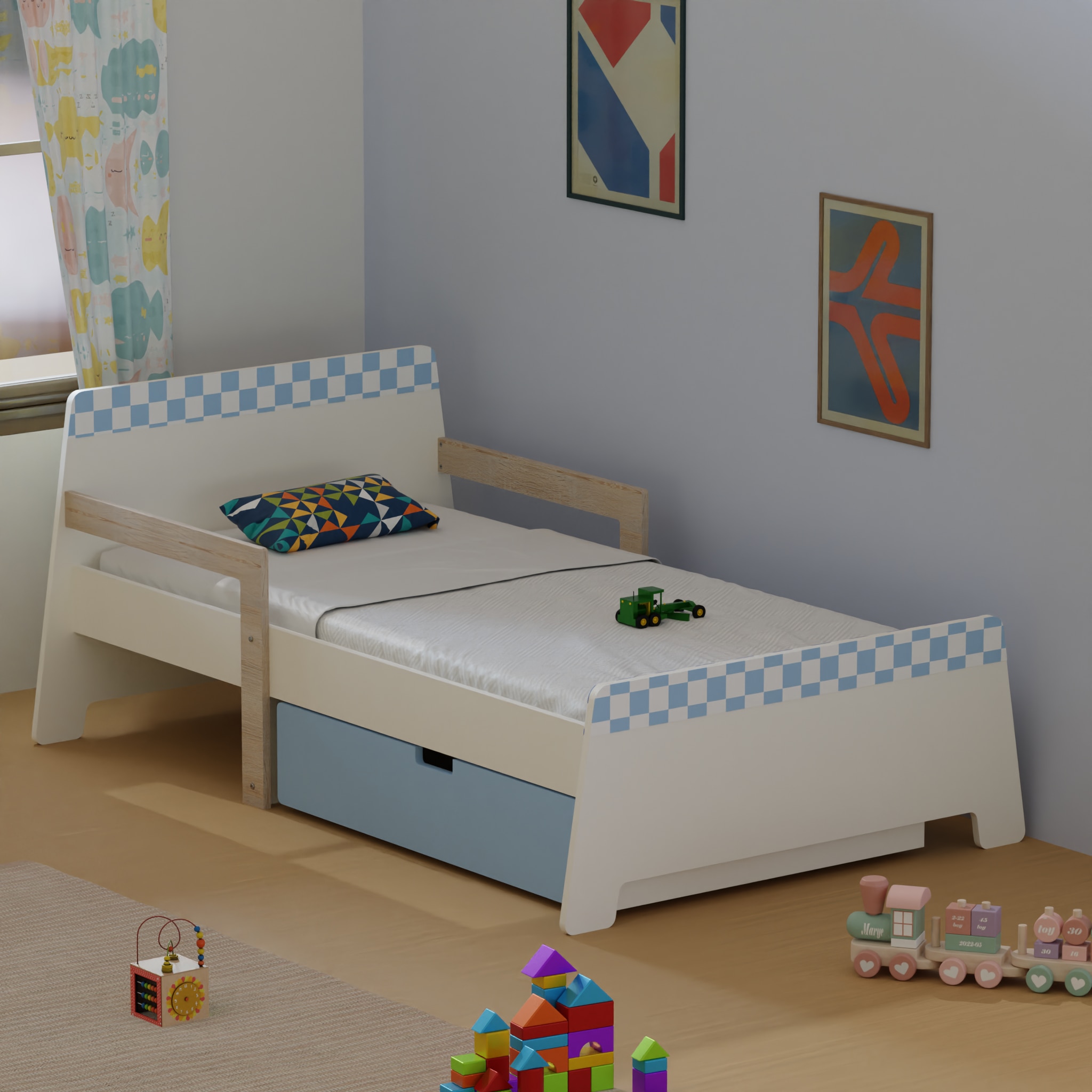 Jujube Kids Toddler Bed in Light Bliue