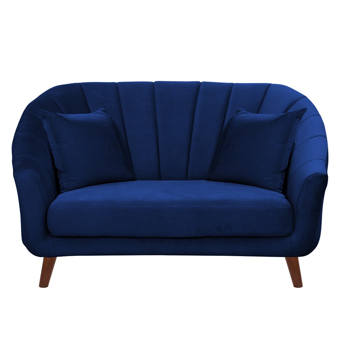 Nilo Velvet 2 Seater Sofa in Navy Blue Colour