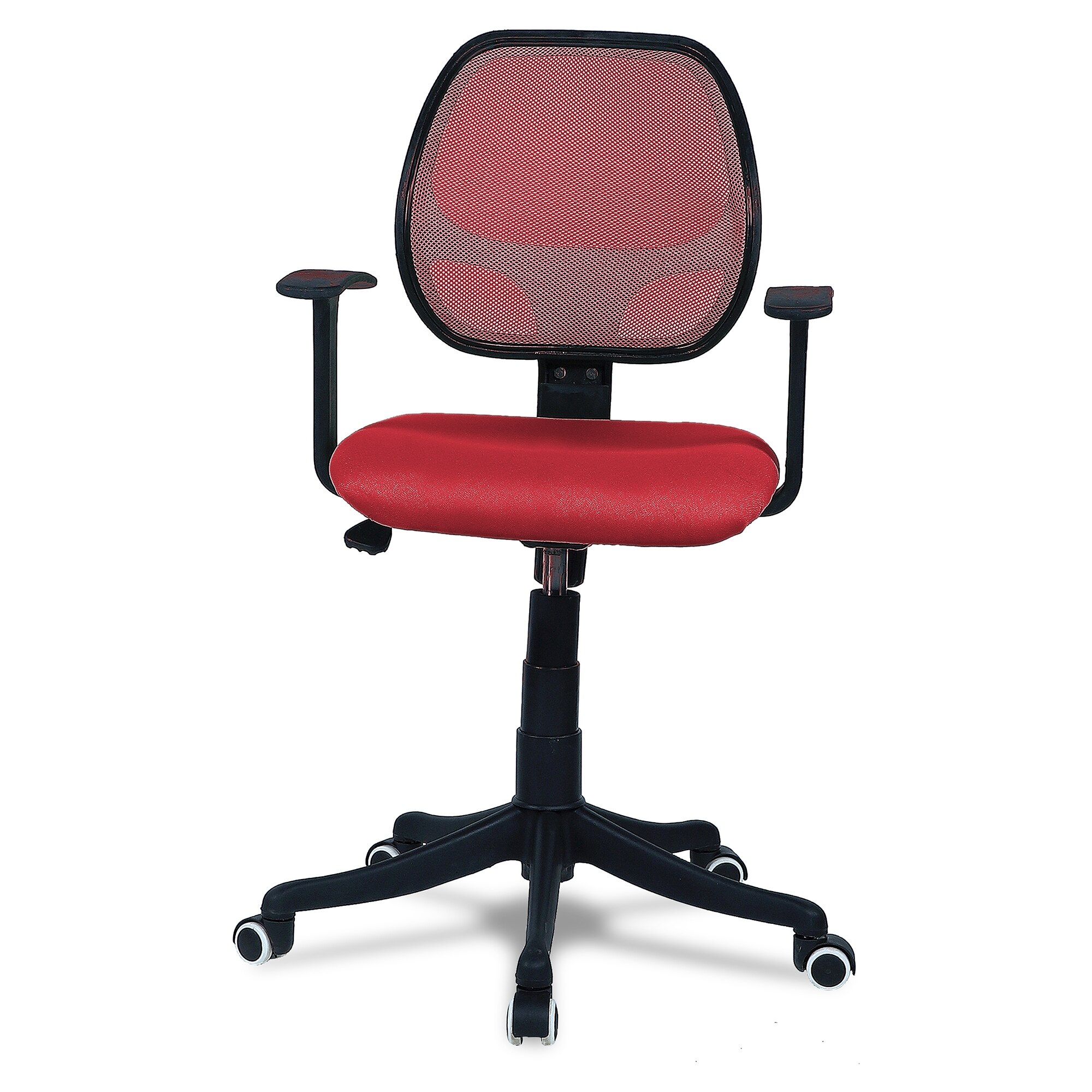 Jaazza Low Back Ergonomic Chair in Red Colour
