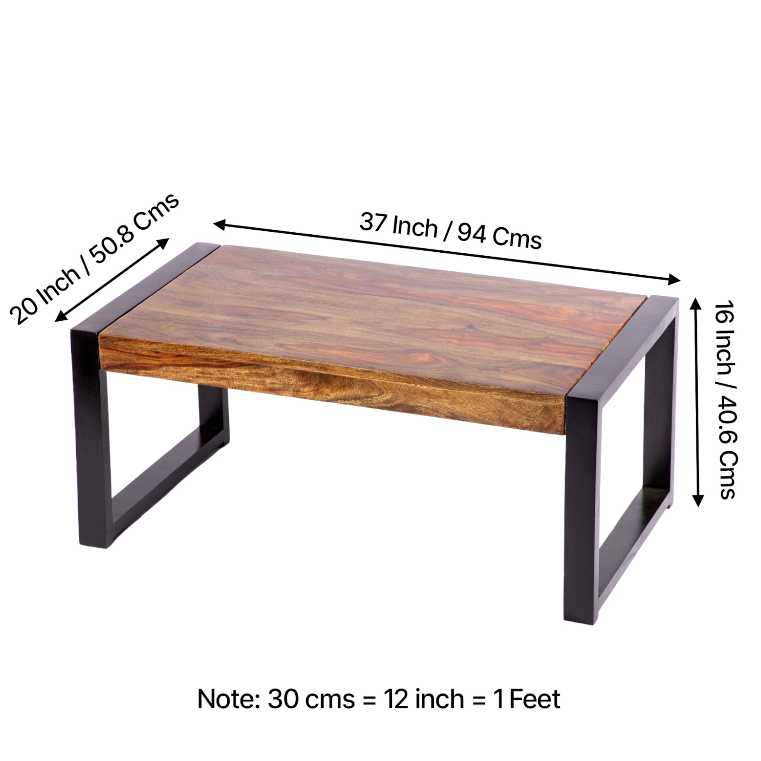 Hamstreet Sheesham Wood Coffee Table In Teak Finish