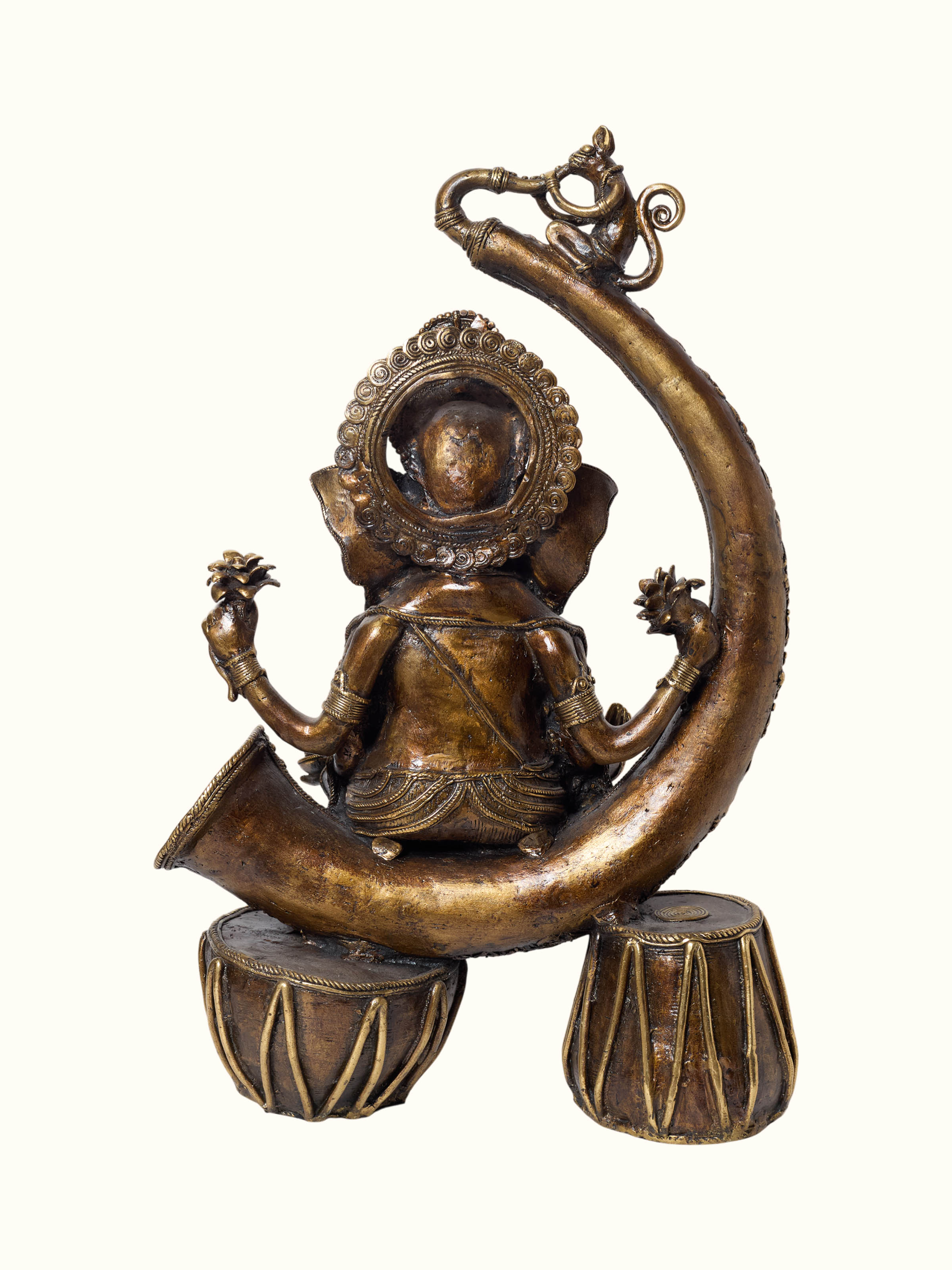 Dhokra Ganesha Tabla Brass Idol