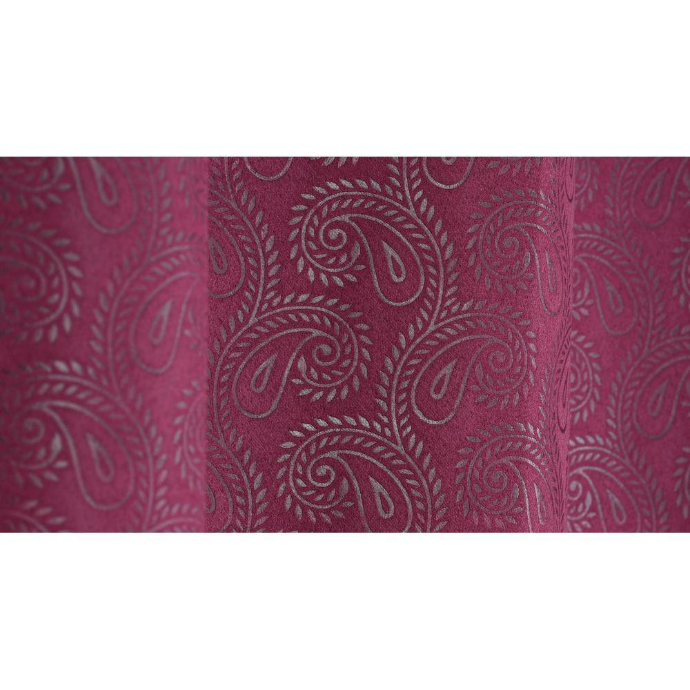Floral Emboss Pack of 2 Blackout Window Curtains