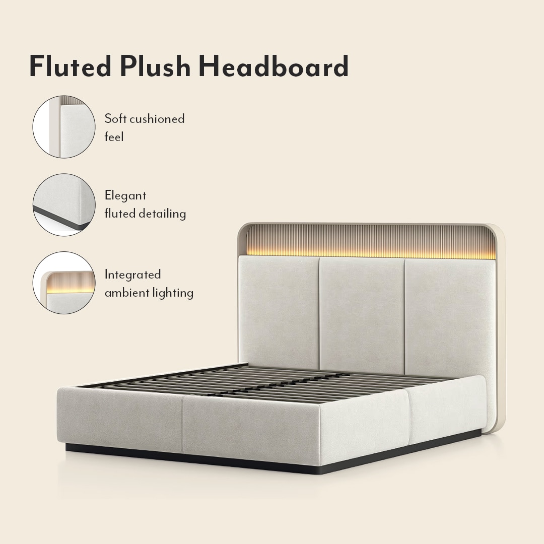 Valeria Upholstered King Bed With Hydraulic Storage