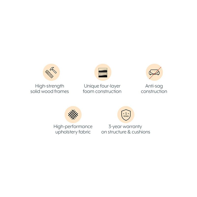 Weston 1 Seater Half Leather Sofa in Cream Colour