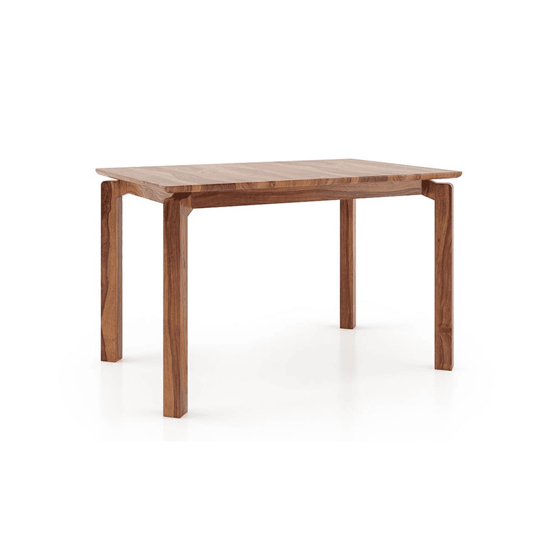 Catria - Martha 4 Seater Dining Table Set (Colour- Wheat Brown , Finish- Teak)