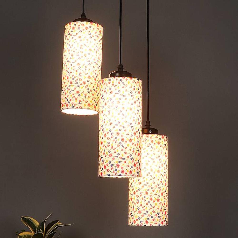 Sage Multicolour Fabric Cluster Hanging Light