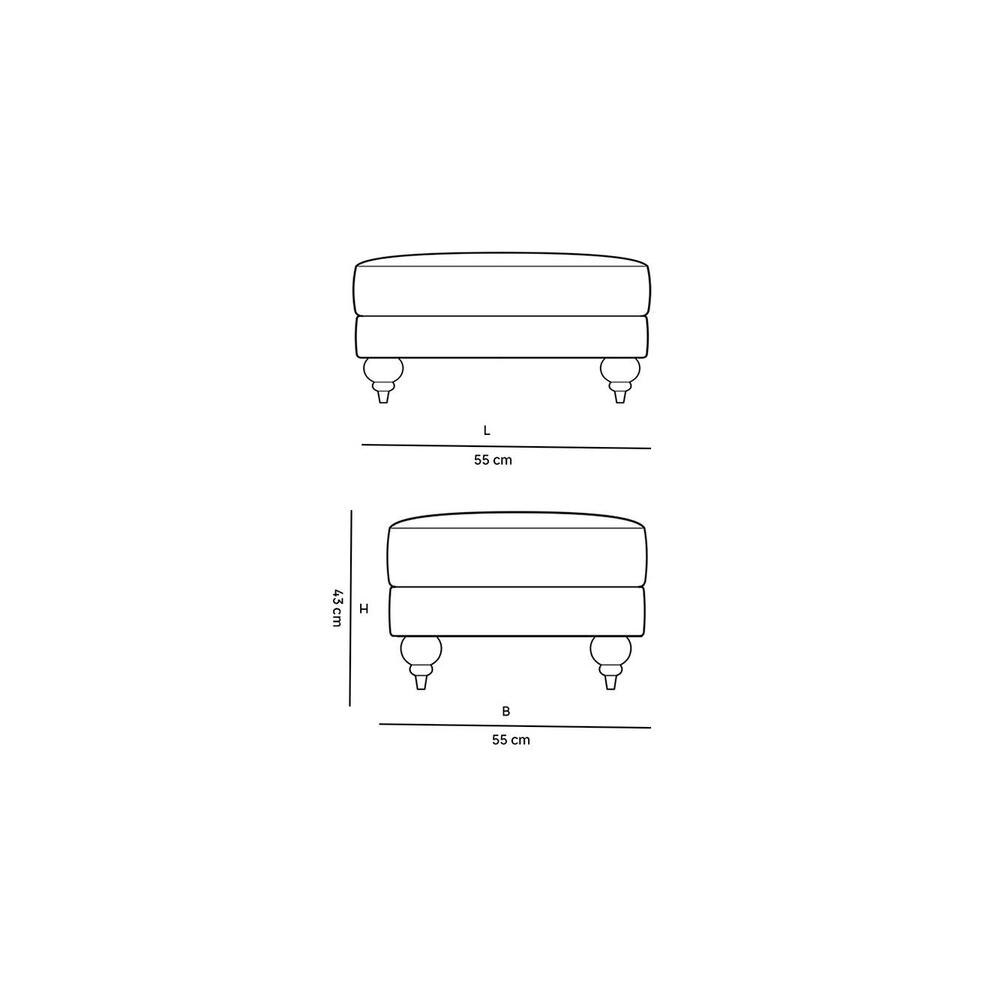 Weterlo Ottoman Color in Navy Blue